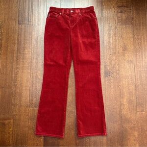 Ralph Lauren, Lauren Jean Co. Red Wide Wale Corduroy Pants, Size 6